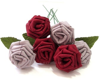 Lovely Red Grey Rose Bouquet