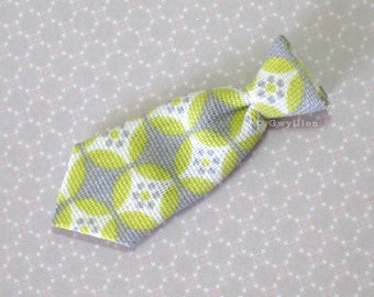 Unisex Mini Tie Retro Citrus Grey Necklace Pin