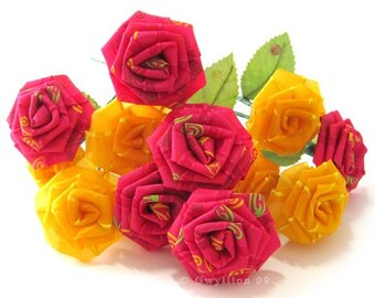 Pink Gold Rose Bouquet - (12)