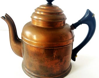 Vintage Copper Coffee Tea Kettle