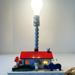 Vintage Noah&#39;s Ark Nursery Child&#39;s Lamp