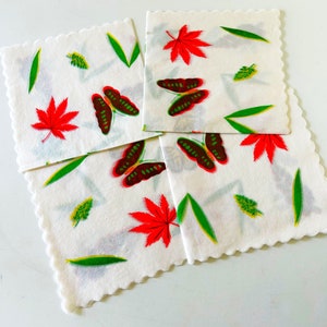 Vintage Rice Paper Napkins - 12