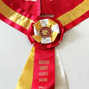 Vintage Horse Show Ribbon with Sash