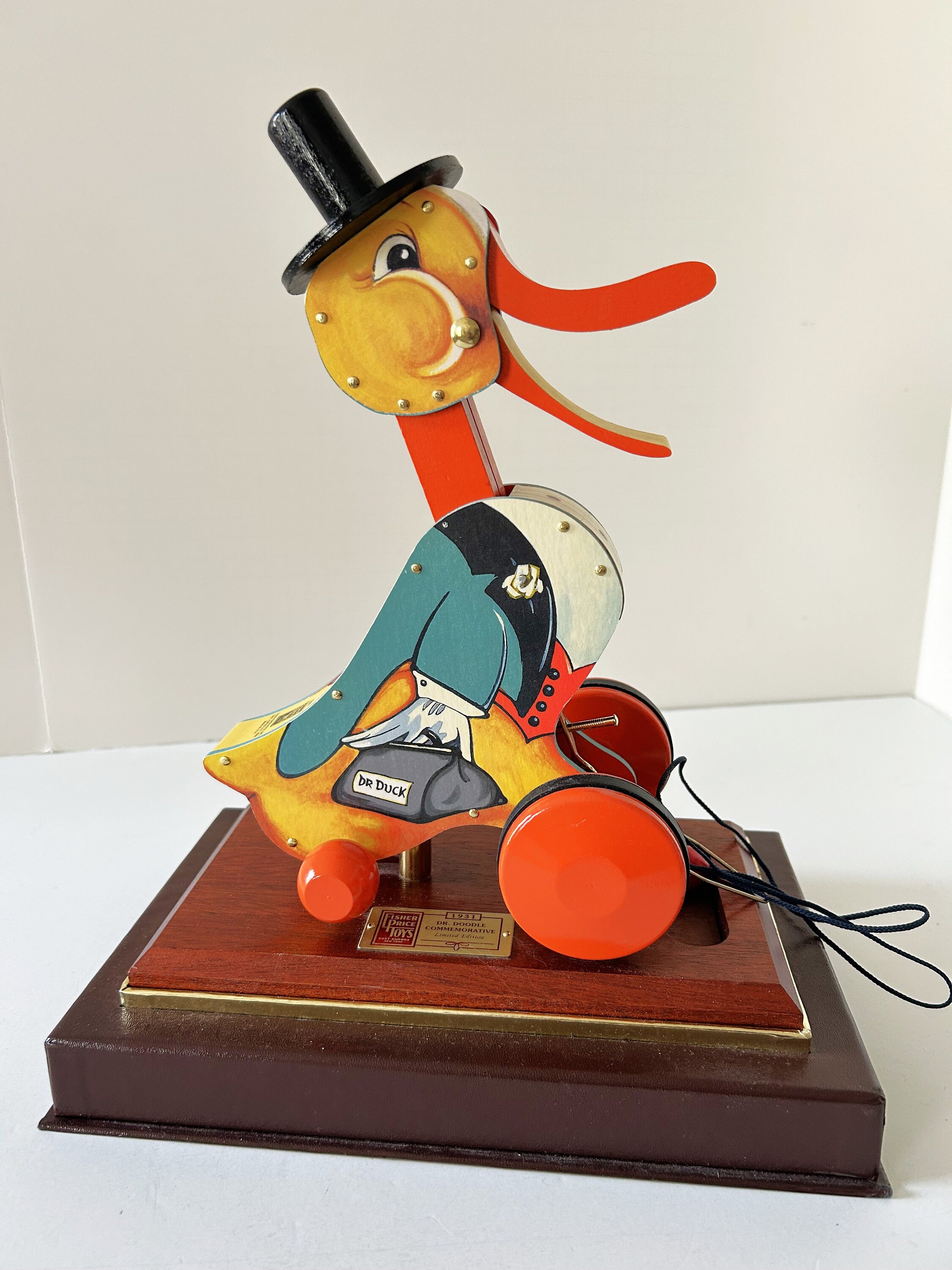 Vintage Fischer-Preis Dr. Doolittle Gedenk Limited Edition Dr. Duck 1994