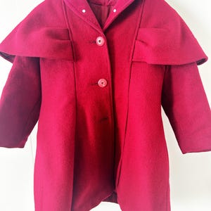 Vintage FW Fischer Designs Girls Wool Dress Coat