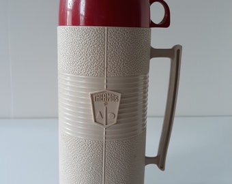 Bottiglia thermos vintage della metà del secolo King Seeley con manico 2202
