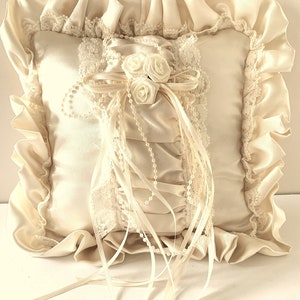Vintage Wedding Ring Bearer Pillow Satin India