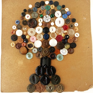 Vintage kunstkaart met knoopboom
