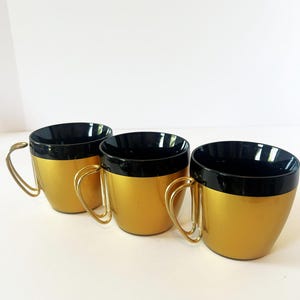 Vintage thermoservo geïsoleerde mokken uit het midden van de eeuw, set van 3