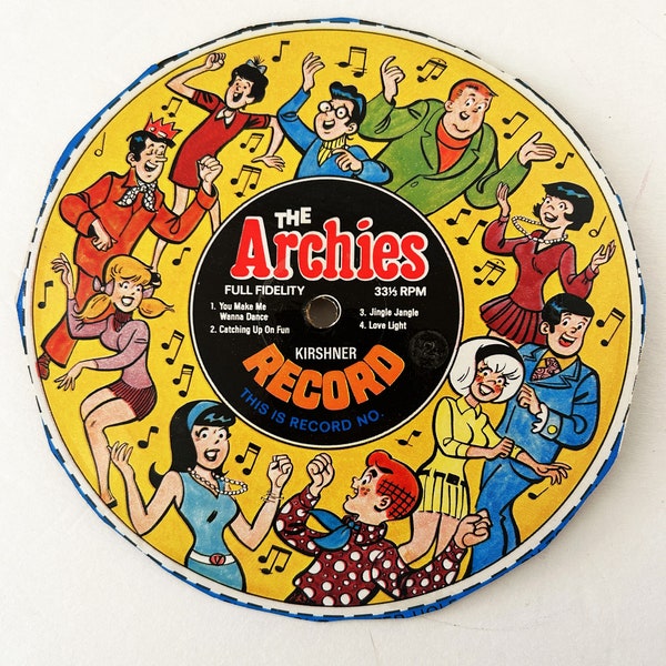 Mid Century Vintage Archies Post Cereal Catching Up On Fun #2 Rock n Roll 1960s