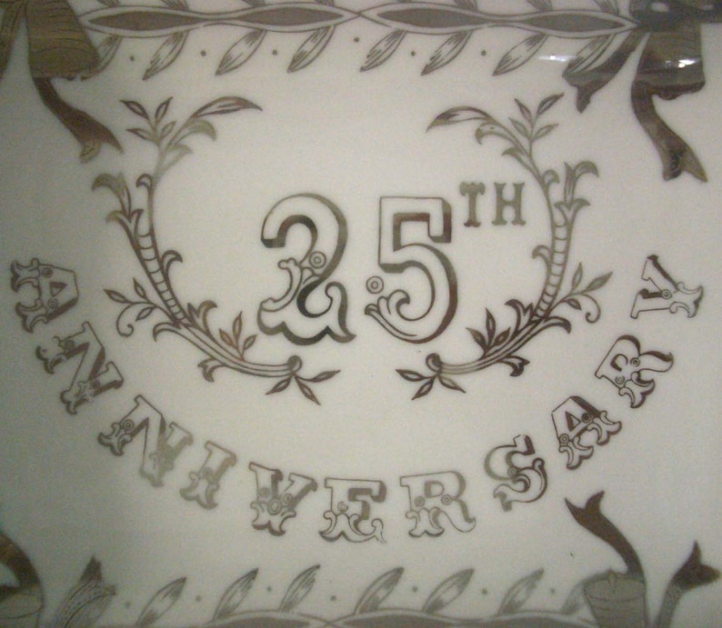 Vintage 25th Anniversary Dish by Lefton