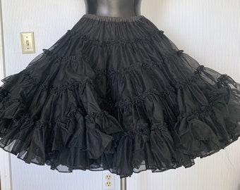 Vintage Nita Smith Black Crinoline Half Slip