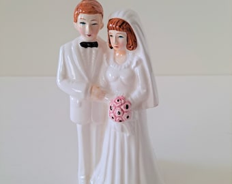 Vintage Porcelain Bride and Groom Figurine