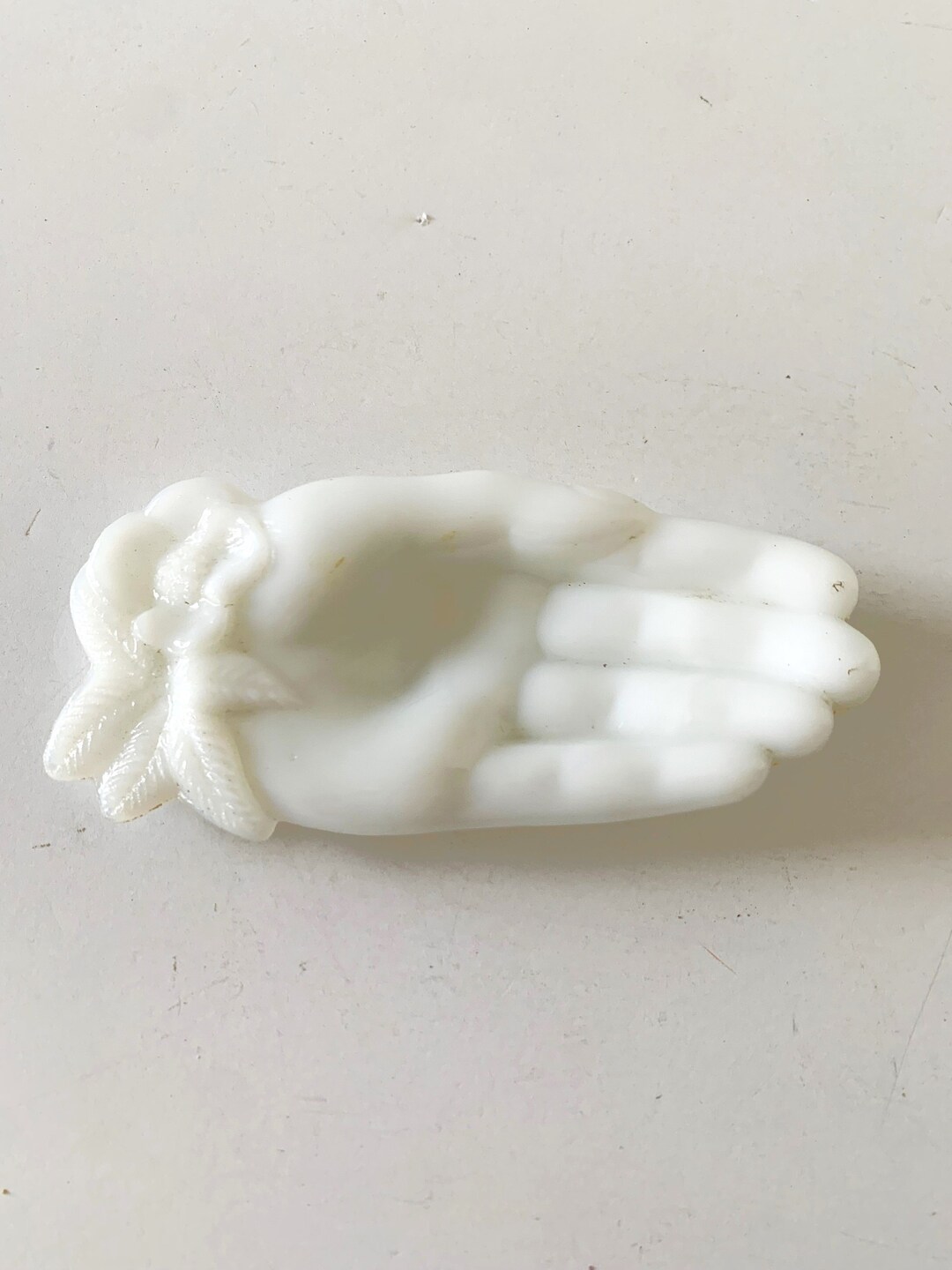Vintage Avon Milk Glass Hand Ring Holder Etsy