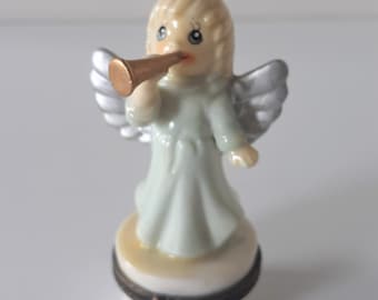 Vintage Porzellan Engel Schmuckdose