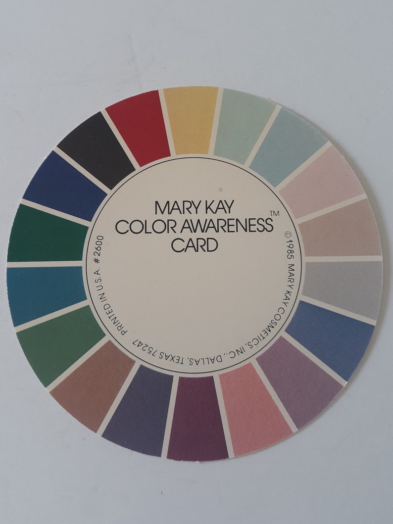 Vintage Mary Kay Color Awareness Profile Cards 1985 1 Card image 2