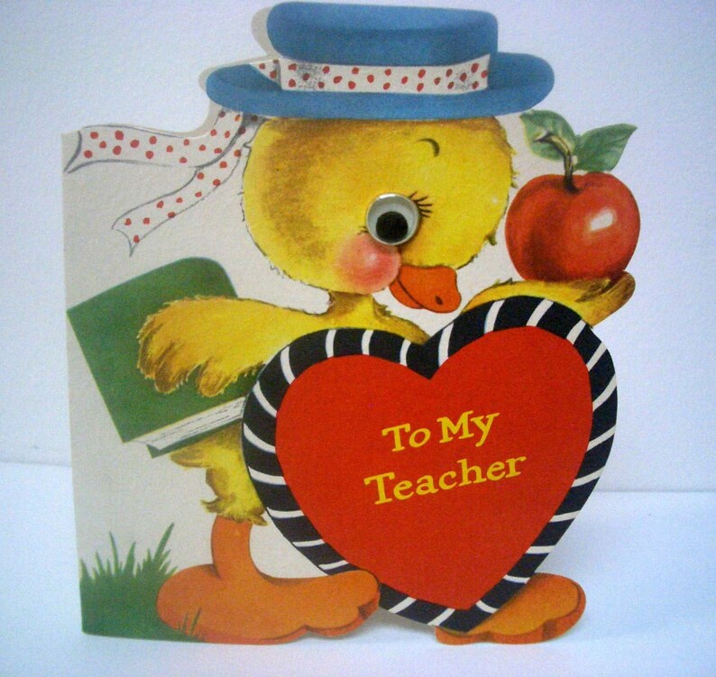 Vintage Little Duck Valentine For Teacher image 1