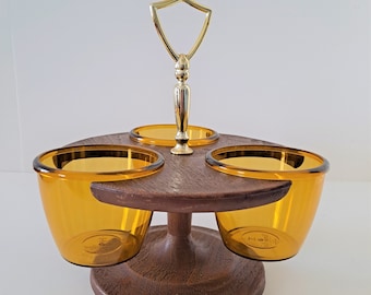 Vintage Mid Century Thermo Serv Condiment Relish Bowls West Bend