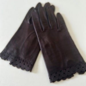 Vintage Brown Leather Gloves