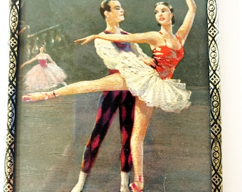 Vintage Mid Century Ballerina Lithographie