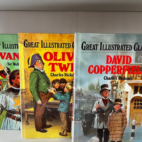 Great Illustrated Classics - Ivanhoe, Oliver Twist and David Copperfield - Vintage Children's Classics