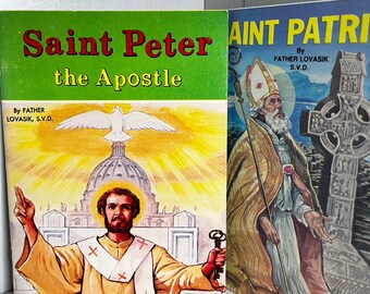 Saint Patrick & Saint Peter the Apostle - Vintage Religious Children's Books