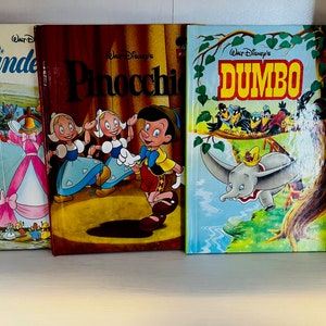 Disney Hardcover Books - Cinderella, Pinocchio and Dumbo