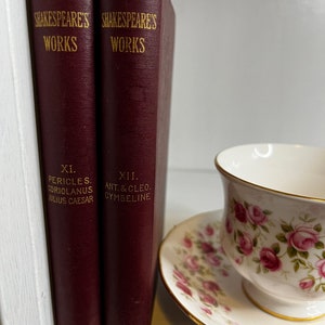 Rare - Shakespeare Works Volume XI and XII - Early 1900&#39;s Vintage Play Books