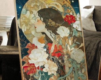 Gaia Goddess Print: Earth Mother Mythology Art Nouveau