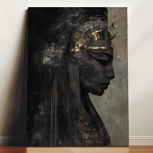 Nephthys Wall Art, Egyptian Night Goddess Print, Sacred Feminine Decor