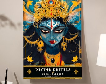 Divine Deities 2026 Calendar – Sacred Hindu Goddess Art, Transformative Spiritual Calendar (11x16.5")