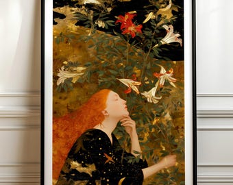 Aphrodite’s Garden Art Print – Renaissance Goddess Mythology Decor