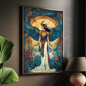 Bastet Goddess Fine Art Print – Egyptian Goddess of Protection & Strength, Divine Feminine Mythology Wall Decor
