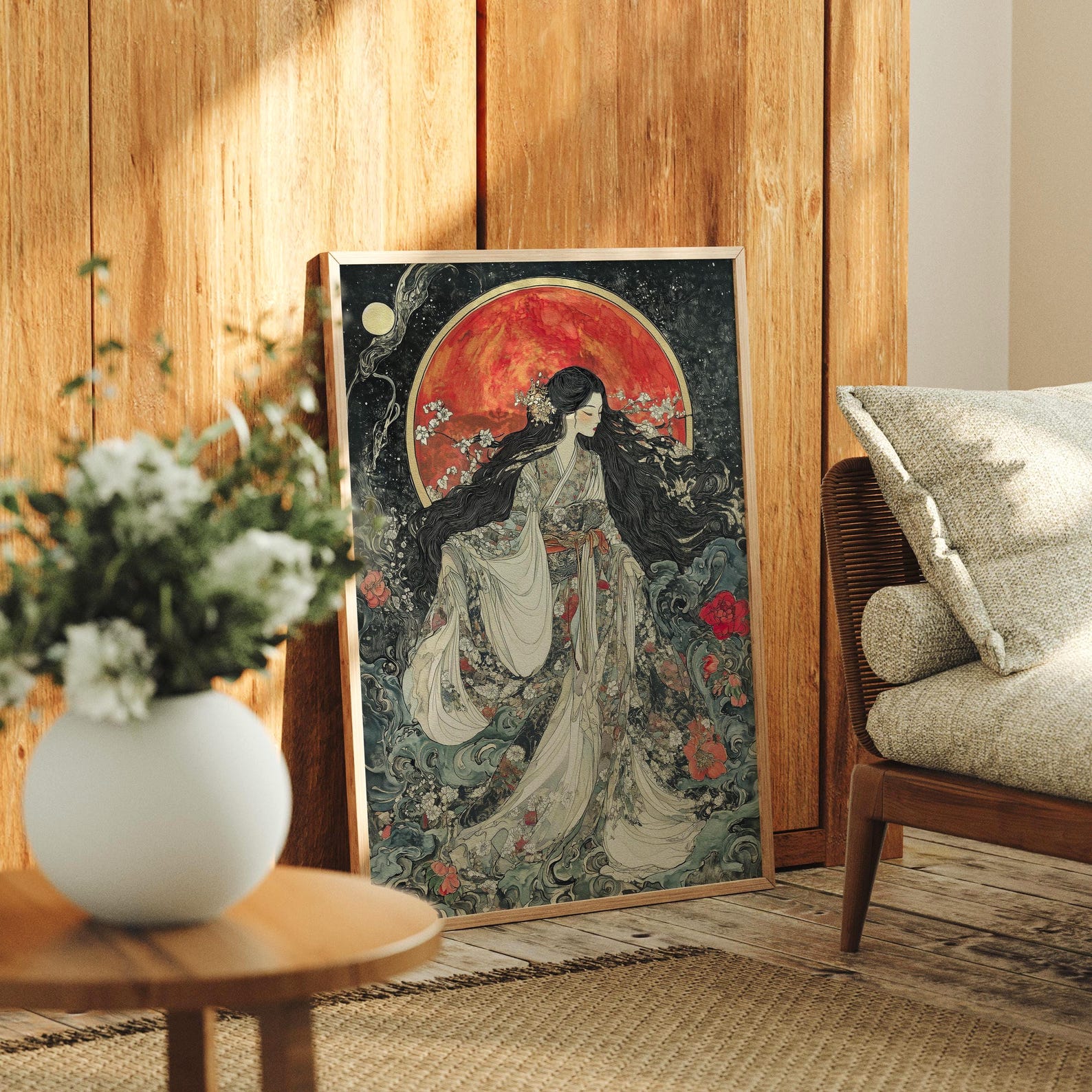 Amaterasu Japanese Goddess Art Nouveau Print, Divine Feminine Mythology ...