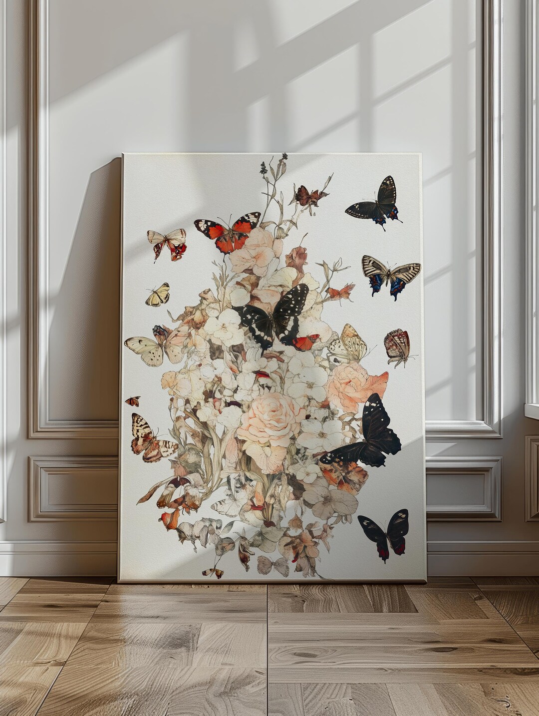 Butterfly & Moth Art Print – Vintage Botanical Insect Painting ...