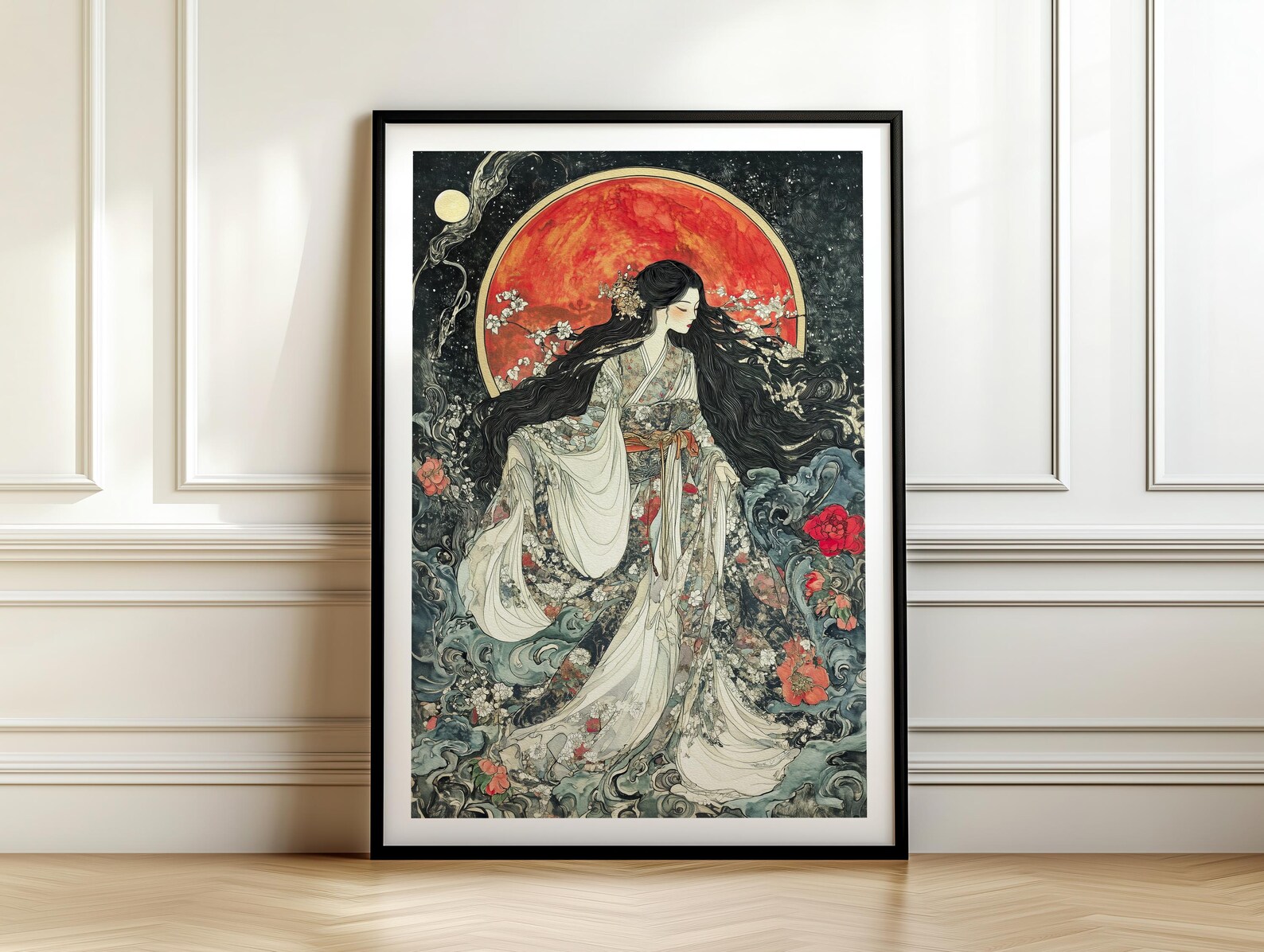 Amaterasu Japanese Goddess Art Nouveau Print, Divine Feminine Mythology ...