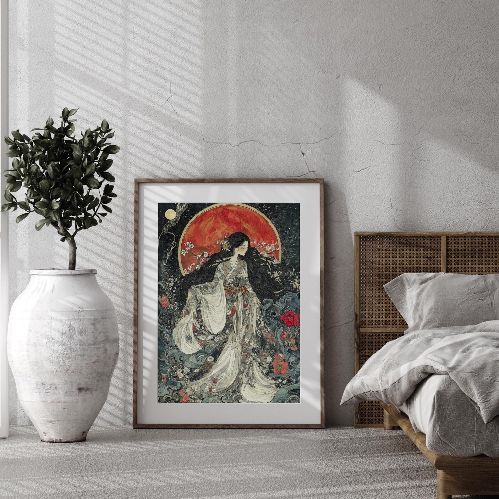 Amaterasu Japanese Goddess Art Nouveau Print, Divine Feminine Mythology ...