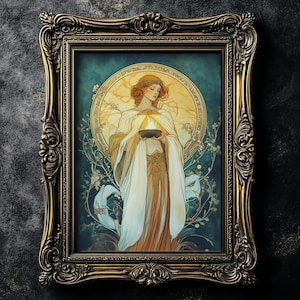 Hestia Greek Goddess Instant Download | Goddess of Hearth & Home | Mythology Wall Art | Divine Feminine Decor | Pagan Fine Art Gift for Her
