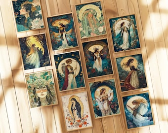 Goddess Print Set of 3 – Customizable Divine Feminine Wall Art & Altar Prints