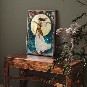 Brigid Goddess Fine Art Print - Celtic Art Nouveau Decor image 7