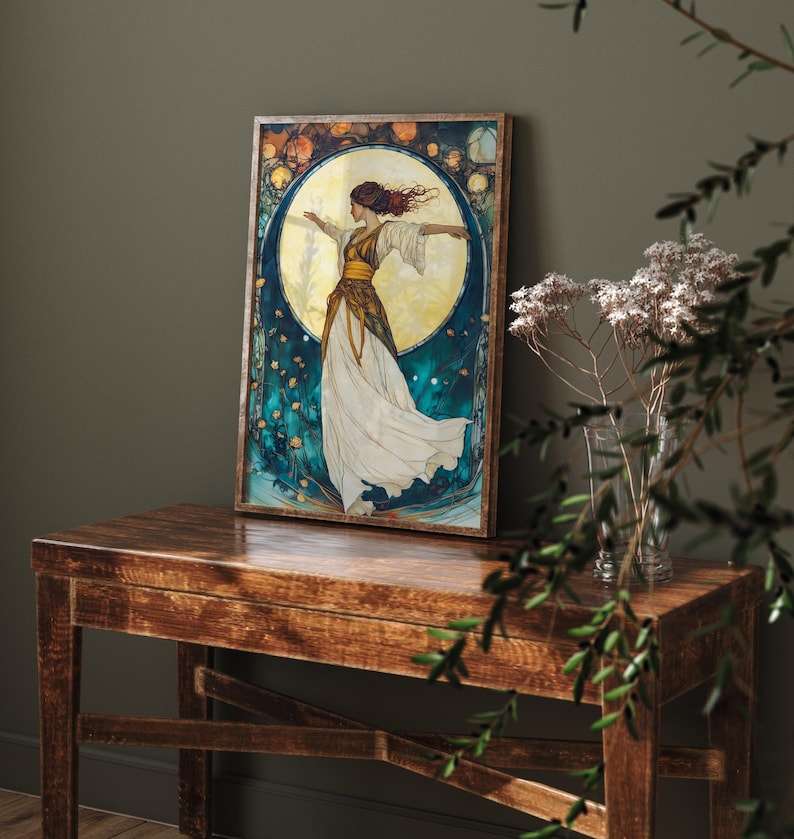 Brigid Goddess Fine Art Print - Celtic Art Nouveau Decor image 7