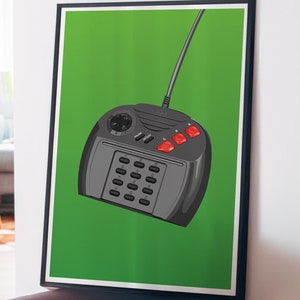 Gamer Art, Retro Video Game Console Controllers Print, Prezenty dla Gamera, Plakat do pokoju gier, Wystrój sypialni nastoletnich chłopców, Ilustracje gier wideo