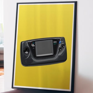 Gamer Art, Retro Video Game Console Controllers Print, Prezenty dla Gamera, Plakat do pokoju gier, Wystrój sypialni nastoletnich chłopców, Ilustracje gier wideo