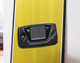 Impresión de consola retro Sega Game Gear: Decoración para habitación de gamer (Descarga digital)