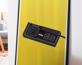 Impresión de mando retro de Sega: Arte para sala de juegos (descarga digital)