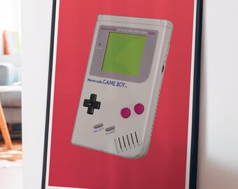 Retro Game Console Controller Art Print: Gamer Room Decor (Digital Download)