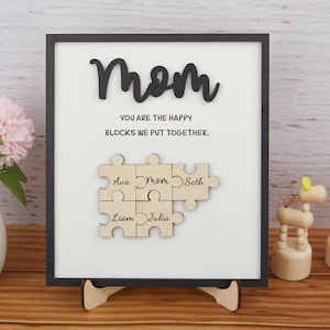 Personalized Mother&#39;s Day Puzzle Sign, You are the Piece that holds us together, Custom Mothers Day Puzzle Sign, Mother&#39;s day gift.