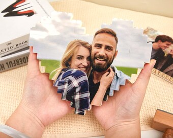 Personalized Photo Block Puzzle, Valentine's Day Gifts, Multi-Shape Photo Puzzle