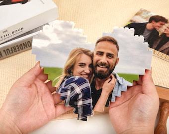 Custom Photo Building Blocks For Couples, Personalized Couple Photo Block, Dad Puzzle Gift, Gift For Husband, Valentines Gift