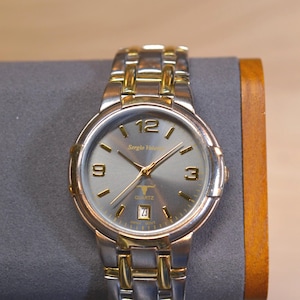Vintage Sergio Valentine Two Tone Quartz Herrenuhr : Klassischer Zeitmesser